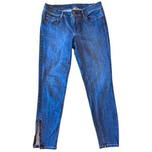 LOFT Size 6 Modern Skinny Ankle Denim Jeans w/Ankle Zippers Stretch Medium Wash